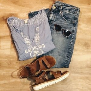 J. Crew Embroidered Top